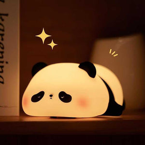 Cute Panda Silicone Night Light – Soft Touch LED Lamp for Kids